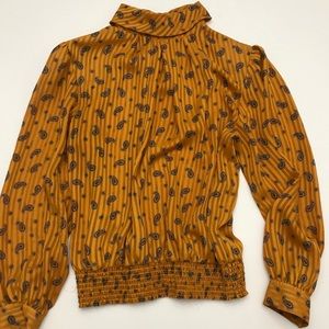 Paisley and striped print shear blouse. Size 12